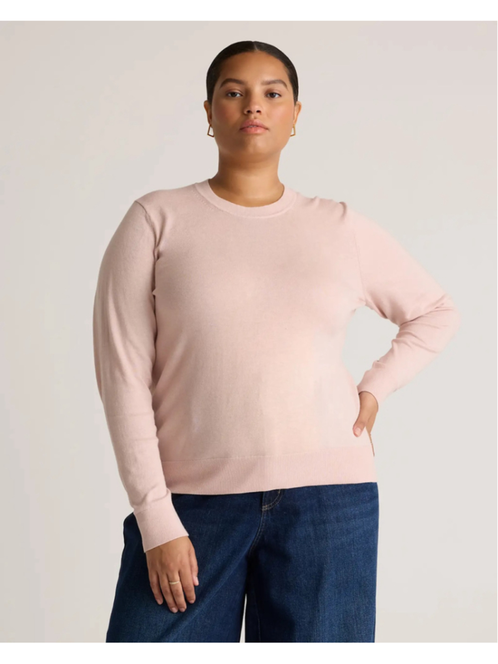 Quince Cashmere Blend Crewneck Sweater M